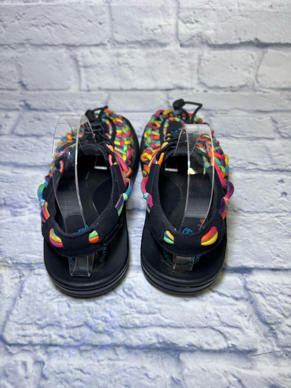 KEEN Uneek Tie-Dye Slip-On Sandals Womens 7 US Colorful Paracord Drawstring - Picture 6 of 13